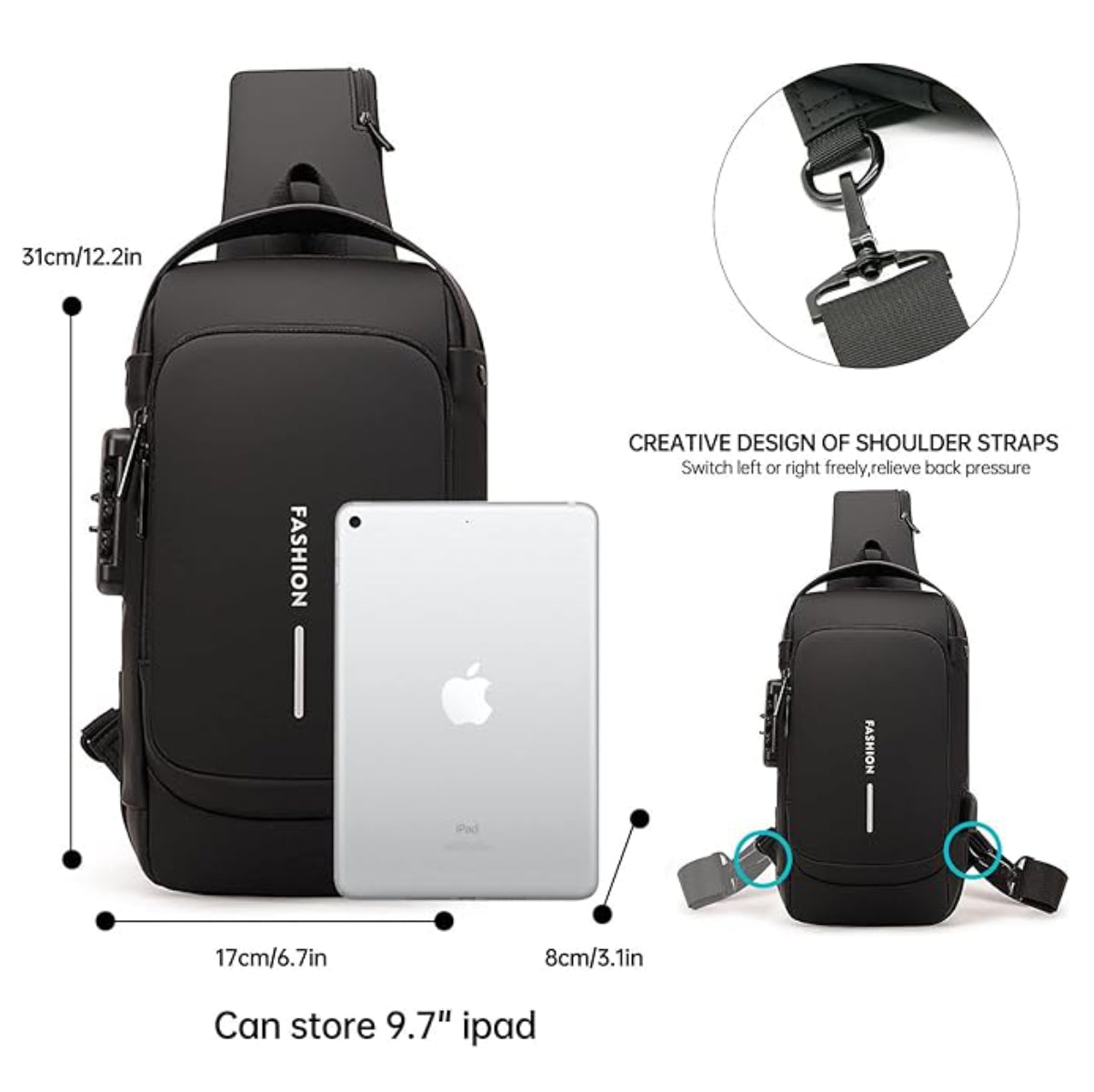 MALETA ANTIRROBO Impermeable con entrada USB