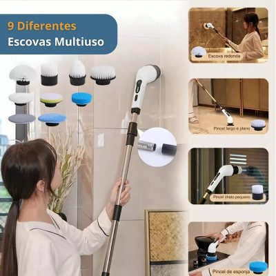 🧽Excelente Cepillo Elétrico Multifuncional 9 en 1💪✨