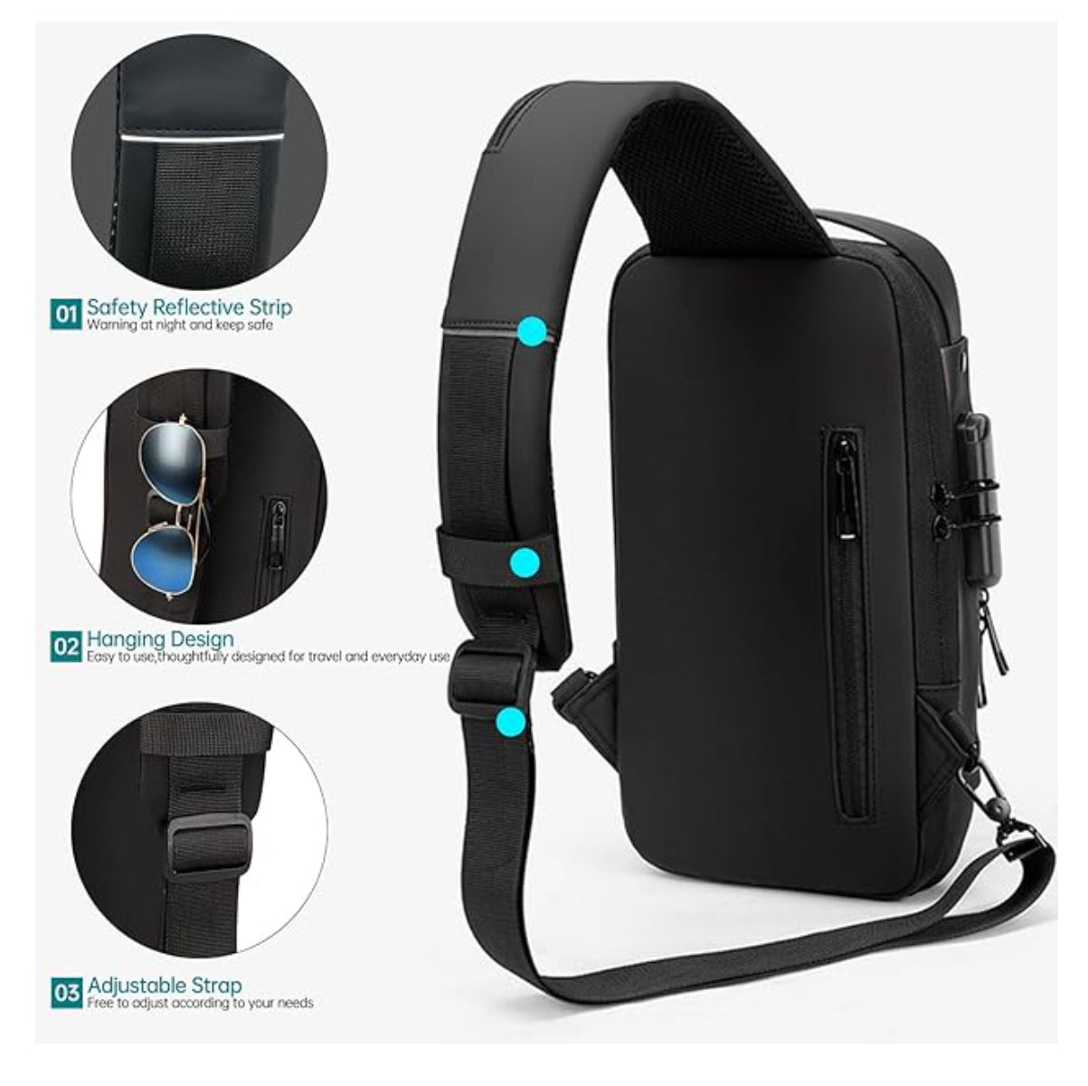 MALETA ANTIRROBO Impermeable con entrada USB
