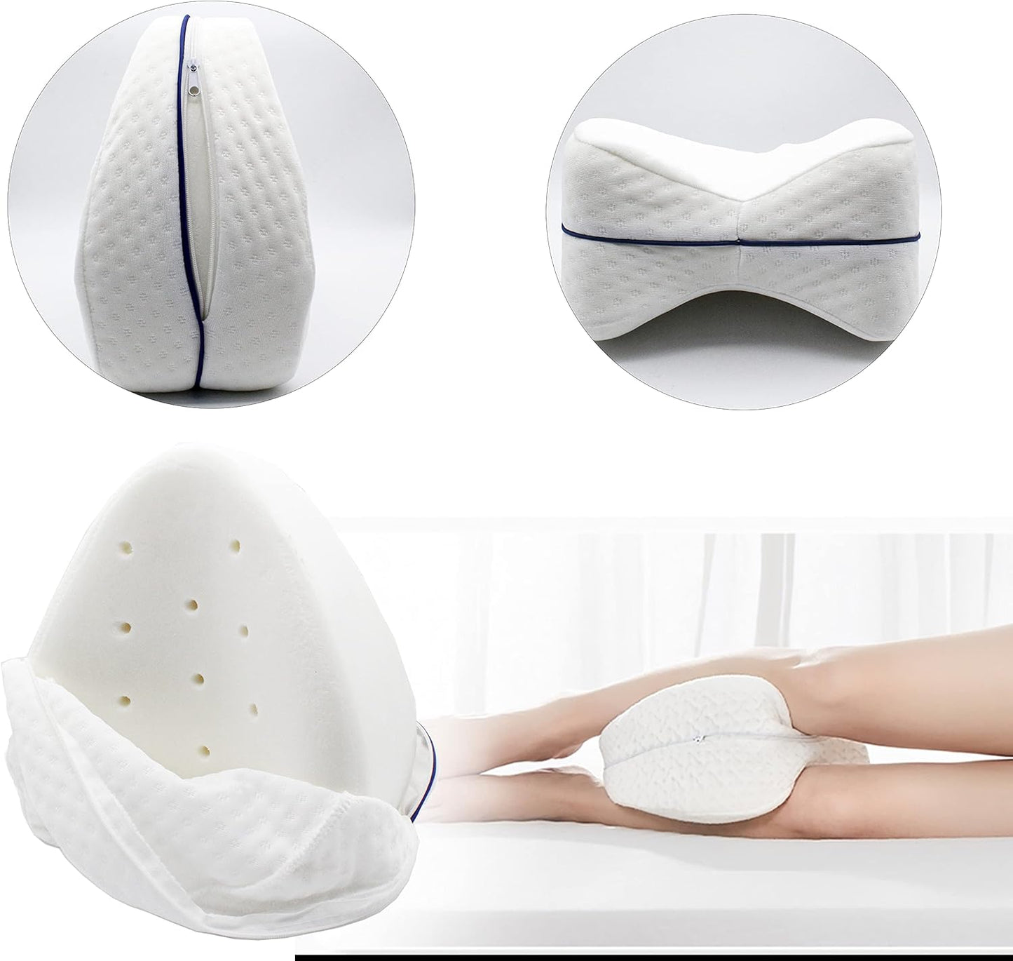 Almohada ortopédica extra suave + Almohada para piernas y rodillas