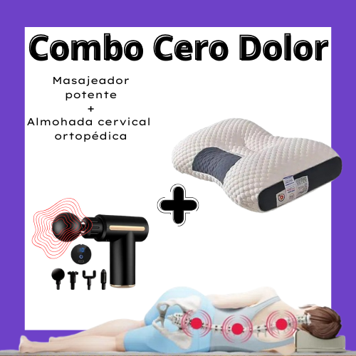 ✅Combo Cero Dolor✅  Masajeador potente + Almohada cervical ortopédica