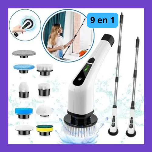 🧽Excelente Cepillo Elétrico Multifuncional 9 en 1💪✨